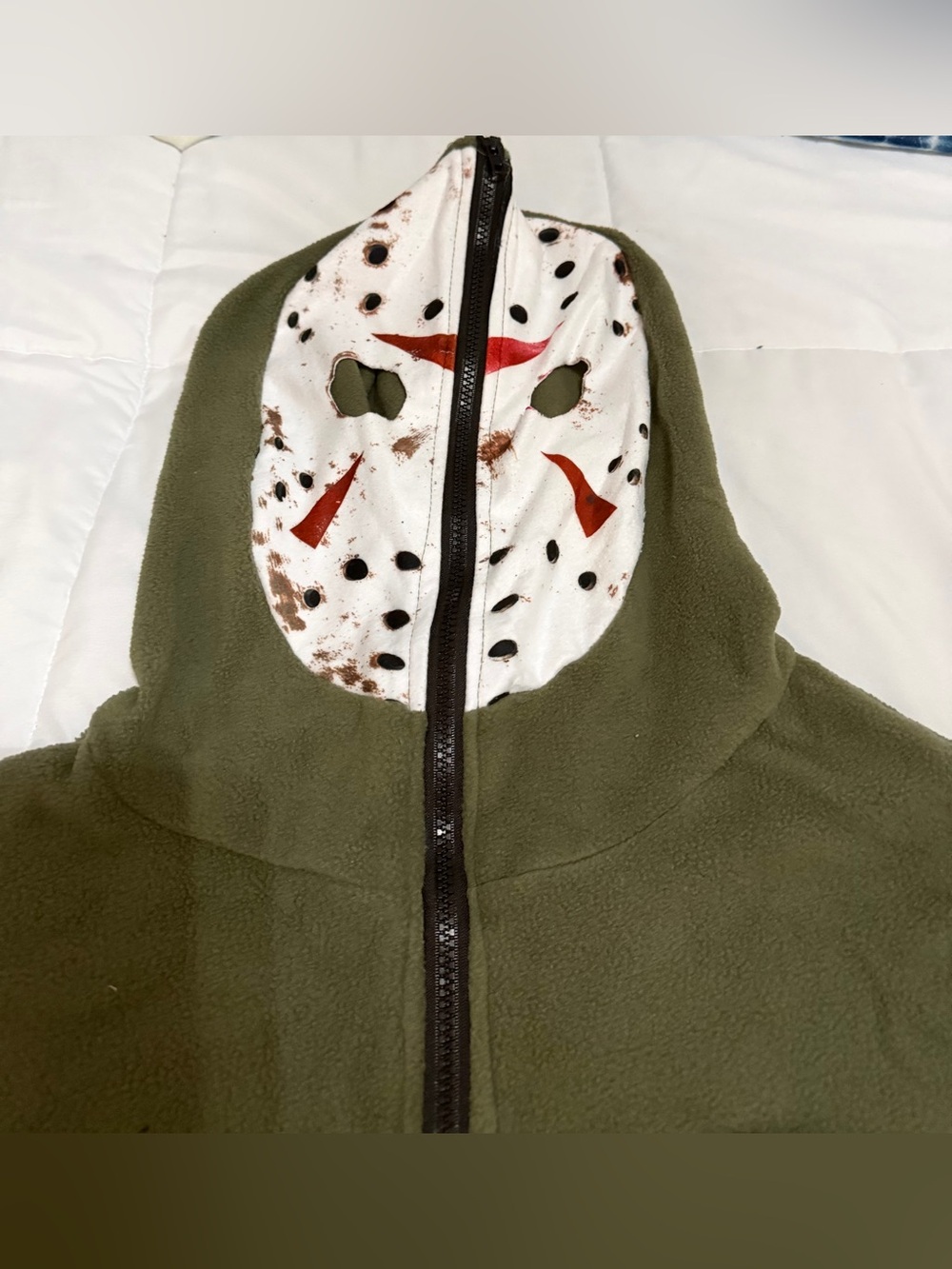 Jason Voorhees adult unisex zip up onesie pj’s or Halloween costume. NWOT - Picture 5 of 15